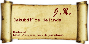 Jakubács Melinda névjegykártya