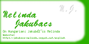 melinda jakubacs business card